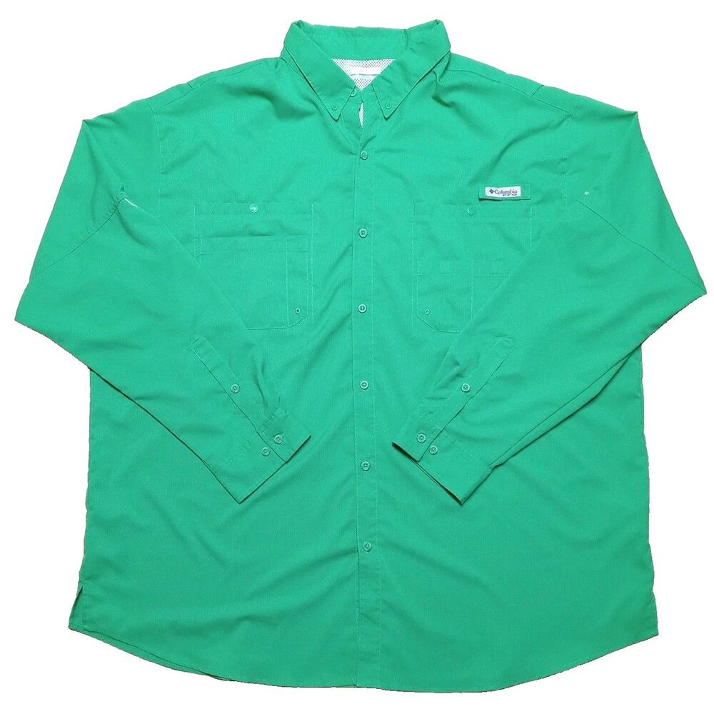 Columbia PFG Shirt Men's 4XT Long Sleeve Omni-shade Button Vented Fishing Tall